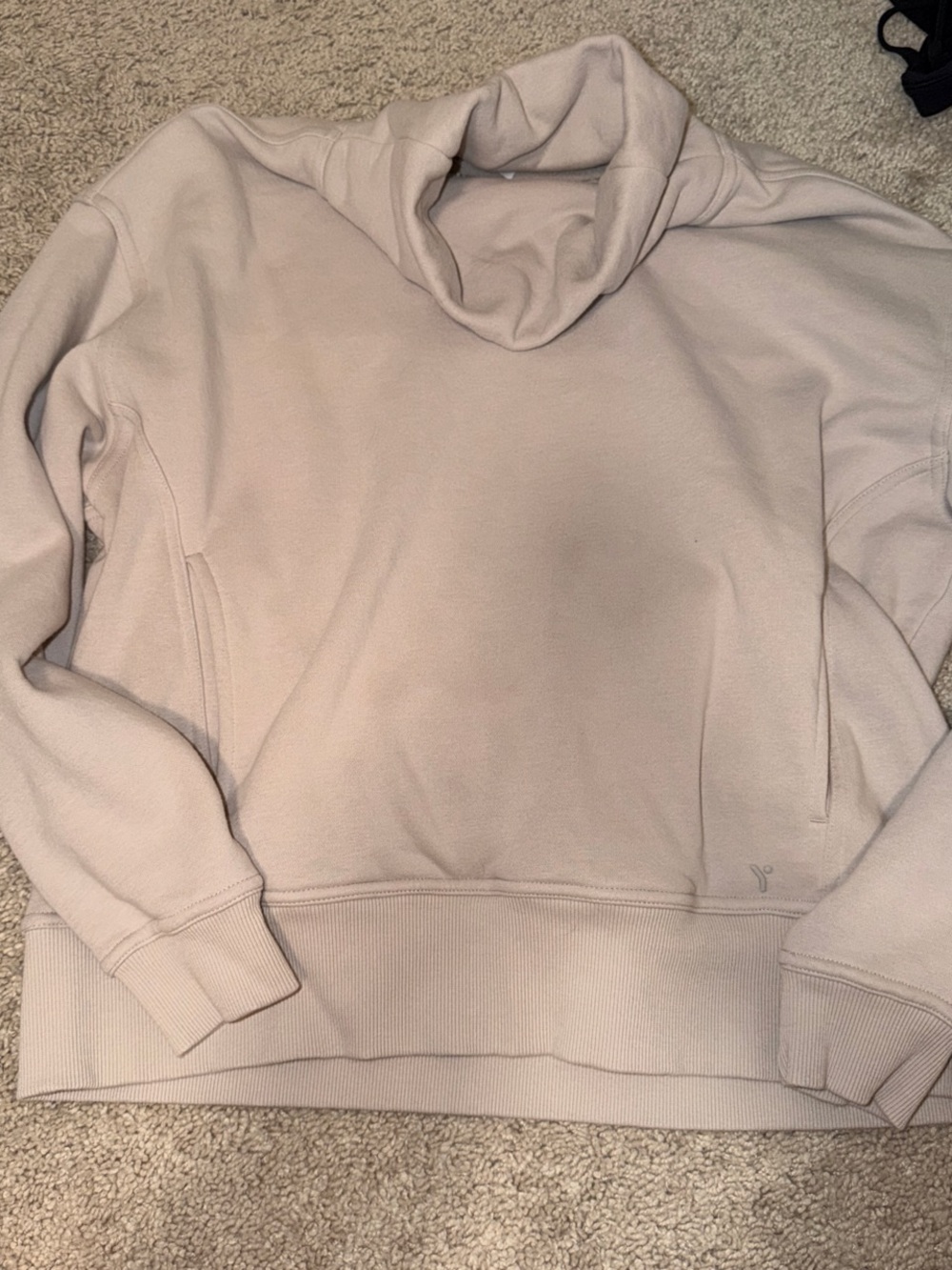 Yogalicious Light Beige Funnel Neck Sweatshirt